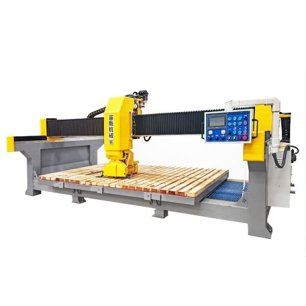 3 Axis 15 kW Bridge Stone Cutting Machine Granite Customizable CNC Machine Motor Max Cutting Length 1500mm Zeus Brand 380V/220V