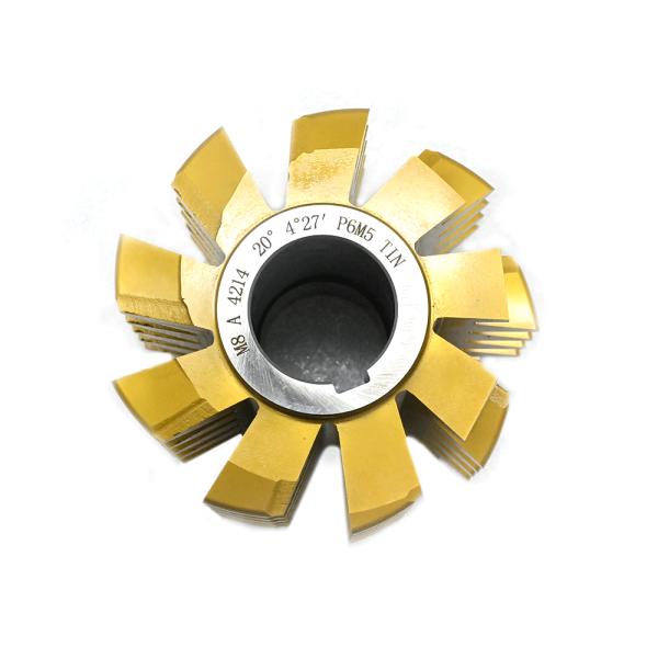 Finishing single-start hobbing cutters for cylindrical involute gears 125x132x40 20° (4° 27) TIN  C