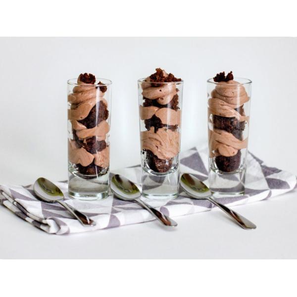 70ml 2.5oz Straight Wall Dessert Glasses Tube Shape Crystal Clear Form