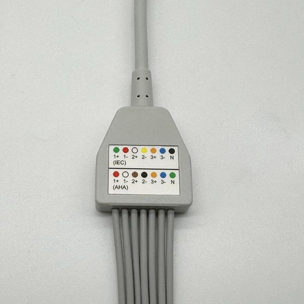 7 Lead Holter Cable For GE SEER 1000 Snap Connector 2104813-001 1.1m