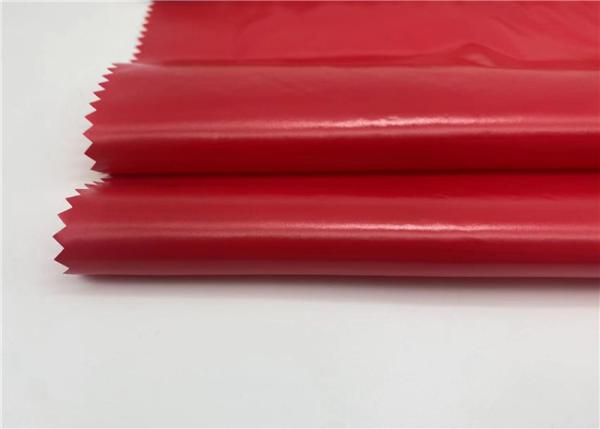GRS 100% Recycled Polyamide Nylon Fabric Bright PU Coating Downproof For Winter Jacket