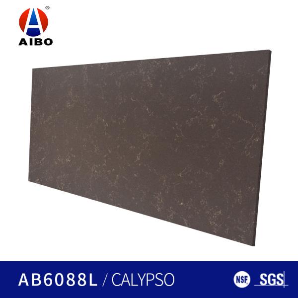 Pedra de quartzo de 25MM Brown Carrara para a parede do banheiro e a bancada da cozinha