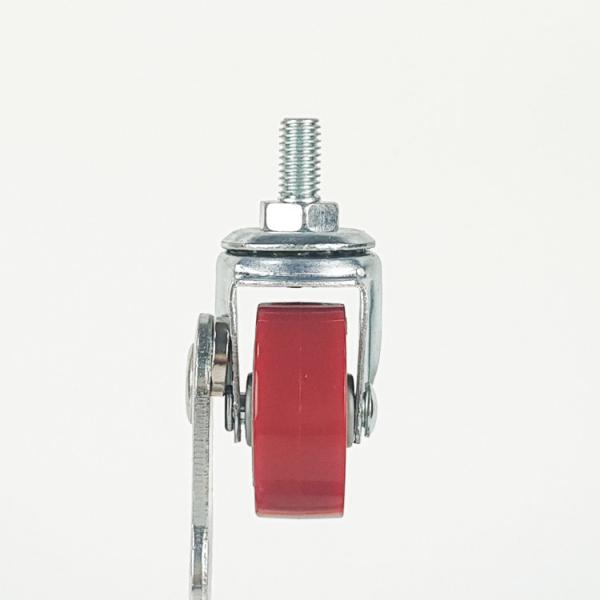 Рицинусы M8 шарнирного соединения PU 1,5 дюймов красные небольшие продели нитку изготовитель YLcaster колес мебели стержня молчаливый