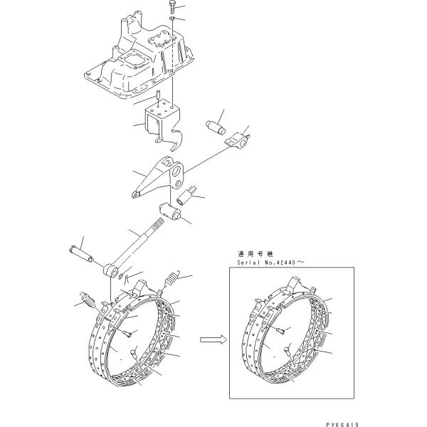 113-33-43114 Brake Band Assy For Komatsu D31 D37 Bulldozer Spare Parts