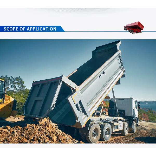 África 3 Ejes de inclinación Transporte de minas de carbón Semirremolque: Diseñado para el transporte y descarga eficientes de arena / carbón