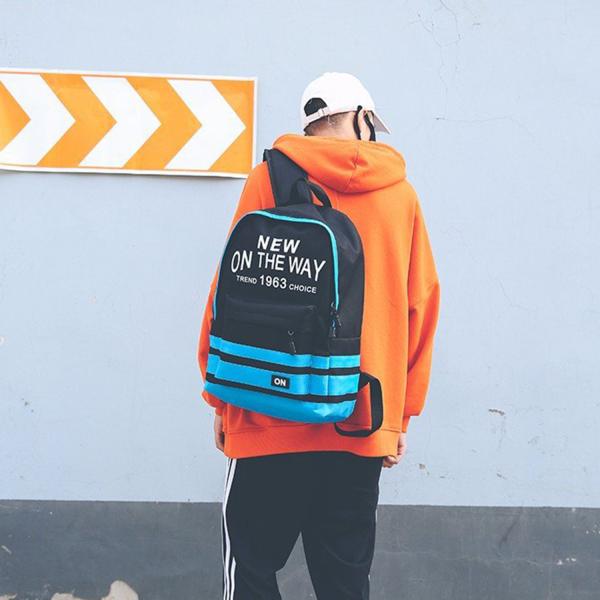 Schoolbag female han edition hits color street backpacks college wind schoolbag canvas backpack leisure computer bag