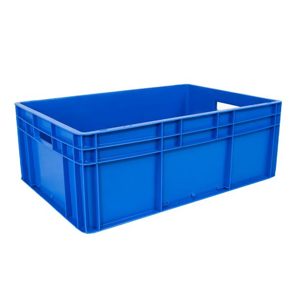 Sturdy Warehouse Tool Box Heavy Duty Stackable Euro Plastic Parts Bins Blue PE Material