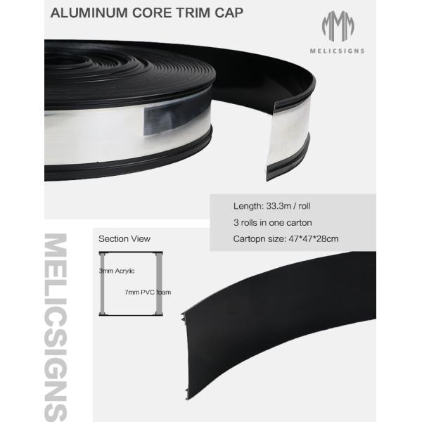 Black Stainless Steel Acrylic Channel Letter Trim Custom Illuminated Letters