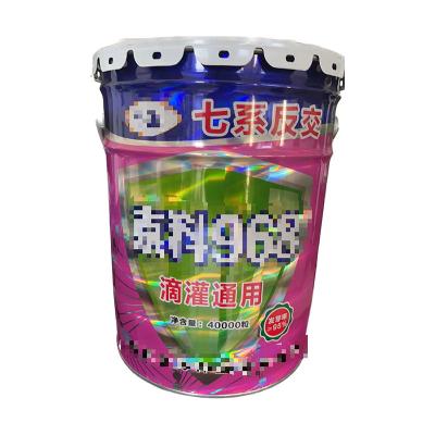 Silver Iron Seed Steel Pail With Lid Snap On And Customized Logo