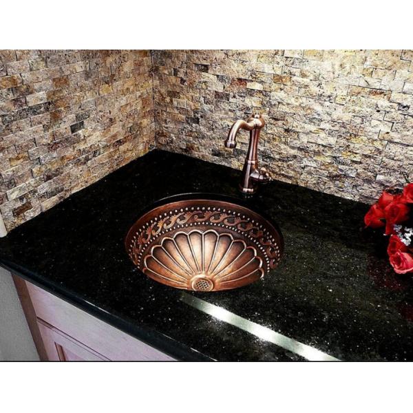 Dramatic Design Black Galaxy Granite Slab For Kitchen Countertop / Island Top
