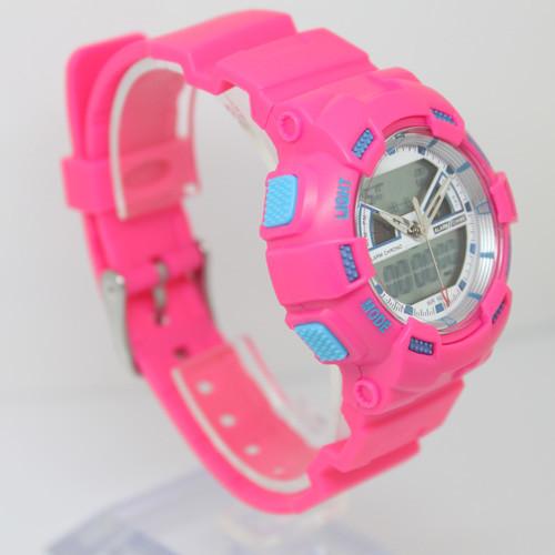 Plastic Digital Watch with Stainless Steel Case Back, 5ATM Water Resistance and TPU Strap,LCD Digital Watches