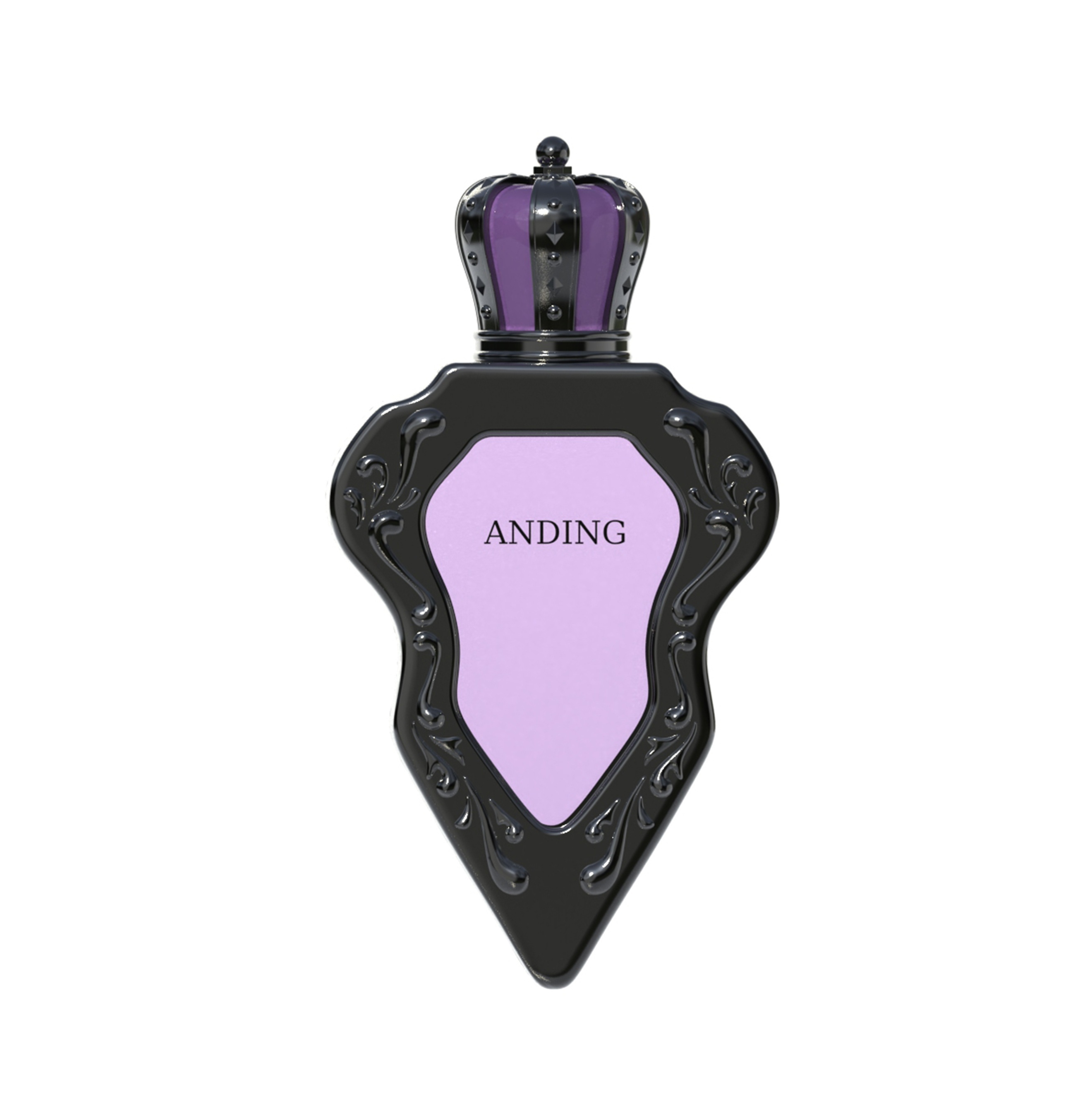 100ml Glass Perfume Bottles Unique Crown Cap Shield Shape Spray Crimp Neck Empty