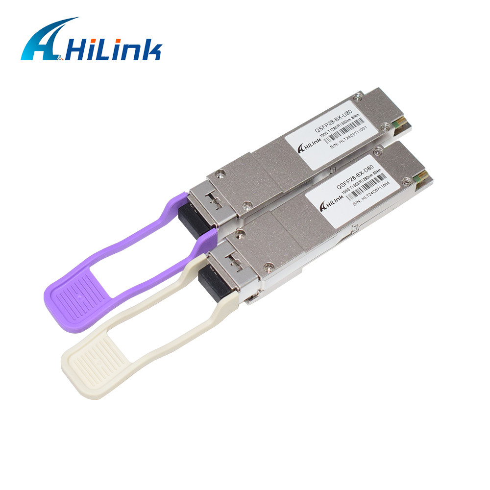LC Simplex BiDi QSFP28 Передатчик 80 км одноволоконный однорежимный DDM