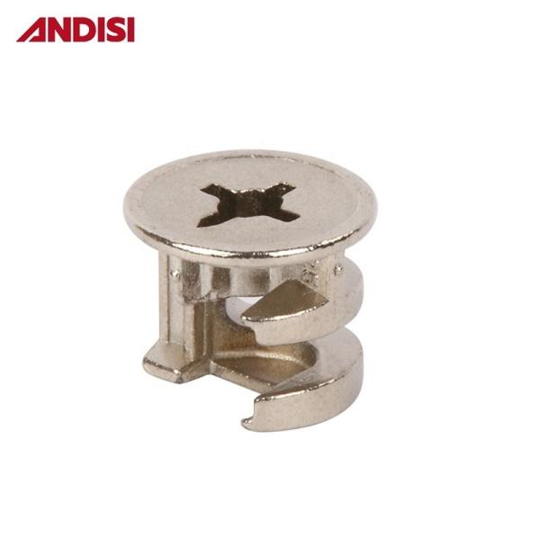 ANDISI Furniture Zinc Alloy Cam Lock with Zinc Plated Finish and 3 in 1 Mini Fix Screw