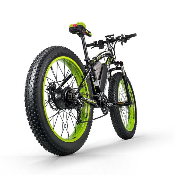 ESTOQUE da UE dos E.U. bicicletas elétricas da montanha de 1000 watts motor sem escova 17Ah Rich Bit Top 012 de 26 polegadas