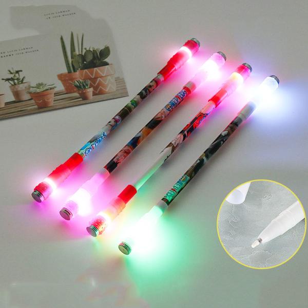 Новинка Led Light Spinner Pen Fingertip Illumination Decompression Gyro Бизнес шариковой ручка