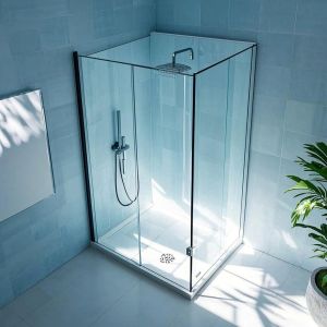 High Safety Transparent Tempered Glass Shower Enclosure Flat Toughened Glass Bathroom