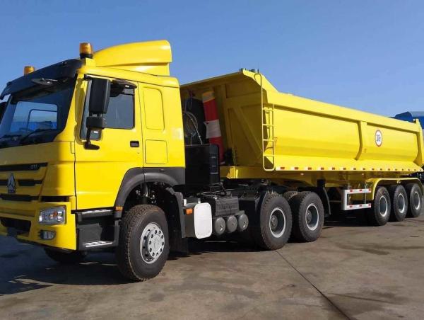 40t Loading Dump Truck Practical Dump Semi Trailer with Tread 1840mm and Wabco Relay Valve