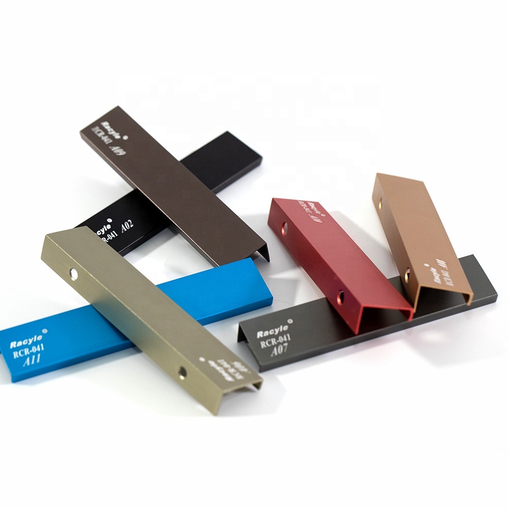 Customized Aluminum Edge Handle Furniture Hardware Kitchen Cabinet Door Handles