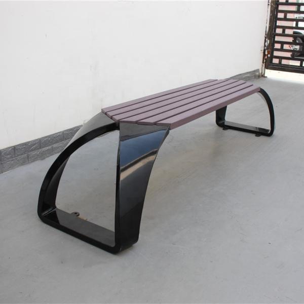 OEM деревянная крыльцо скамейка, наружная деревянная скамейка с задней панелью HDPE