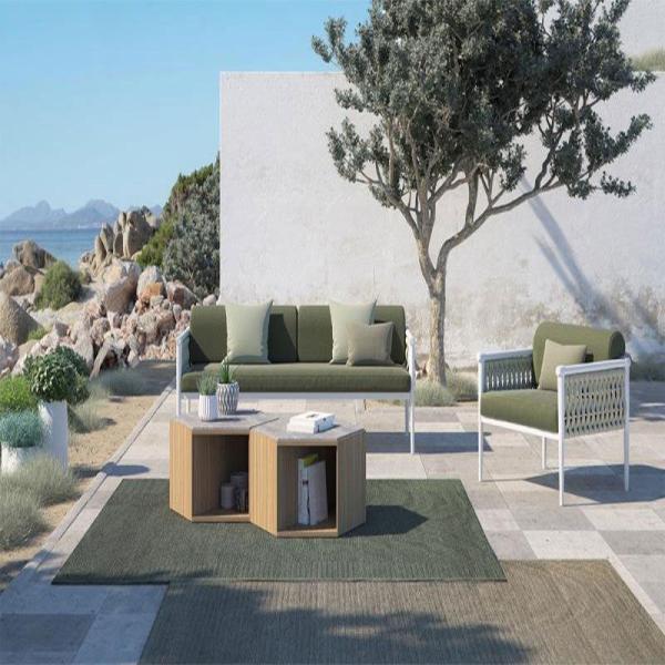 Villa Courtyard Garden Rattan Chair End Outdoor Garden Furniture with Simple Style