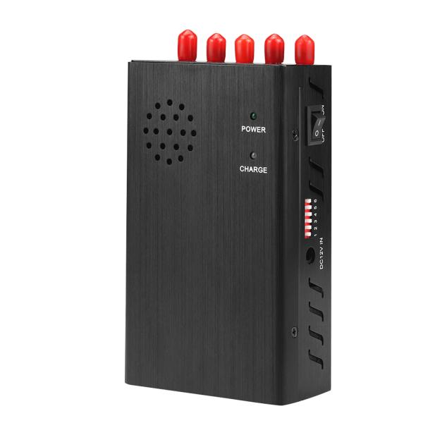 Portable 5 antennas cell phone  jammer