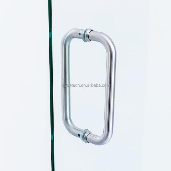 6-12mm Espessura Finitura de níquel escovado Duche único sem quadro Porta de vidro para hotéis
