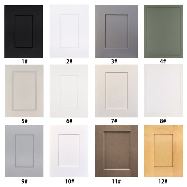 Custom Solid Wood Kitchen Cabinets with Shaker Style Design for Easy Assembly and Modern Kitchens