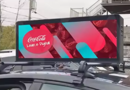 Display LED de publicidade de automóveis P6 Multifuntcional ao ar livre Display LED de sinalização de mensagem de táxi