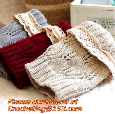 women knit boot cuffs acrylic cable pattern lace boot socks buttons leg warmers bontique