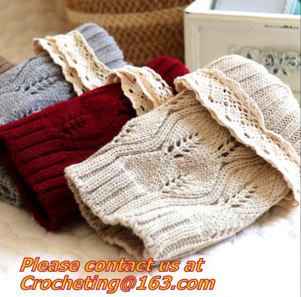women knit boot cuffs acrylic cable pattern lace boot socks buttons leg warmers bontique