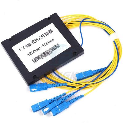 4 acopladores do Plc do SC UPC da maneira e divisores óticos de fibra ótica 1x4
