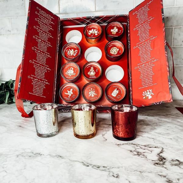 Luxury Holiday Decor Crystal Soy Wax Scented Candles Box For Christmas Gifts