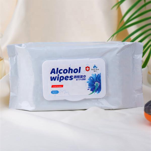 Alcohol Alcohol Wet Wipes Antibacterial Antiseptic For Killing 99.99% Virus