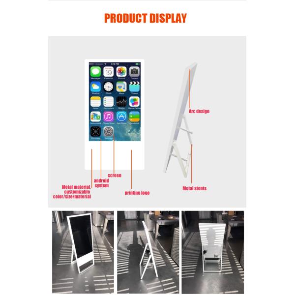 White 43 Inch Indoor Bar Advertising Equipment LCD Digital Menu Board Ad Monitor Looping Video Display