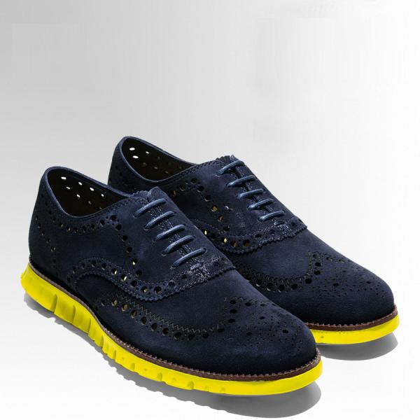 Blue Men's Casual Shoes Lightweight Suede Footwear  For Outdoor Exercise