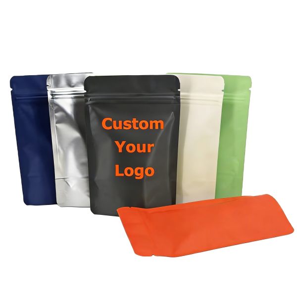 Wholesale Custom Digital Printed Plastic Zipper Food Packaging Low MOQ Aluminum Foil Laminated Stand up Pouch