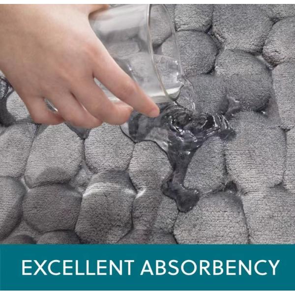 Non Slip Super Absorbent Memory Foam Bath Rug Home Microfiber Towel