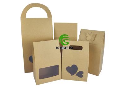 Lightweight Kraft Bags With Window High End Kraft Merchandise Bags Custom Size