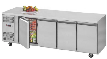 CFC Free Stainless Steel Fridge Freezer Undercounter Fridge With Freezer Compartment 460L Capacity