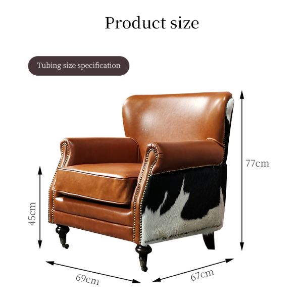 Nidea #8818 Antique Leather Chesterfield Club Lounge Sofa Chair Handmade Living Room Furniture Modern Classic Design