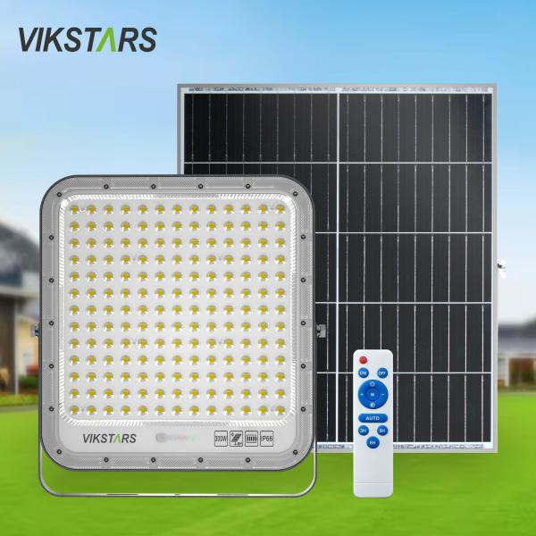 60w 100w 200w 300w LED Solar Flood Light Batterie remplaçable résistant à l'eau