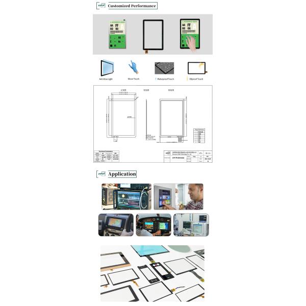 Polcd 10,1 дюйма GT9271 квадратная форма стекла 800x1280 емкостный сенсорный экран панель для промышленного автомобильного