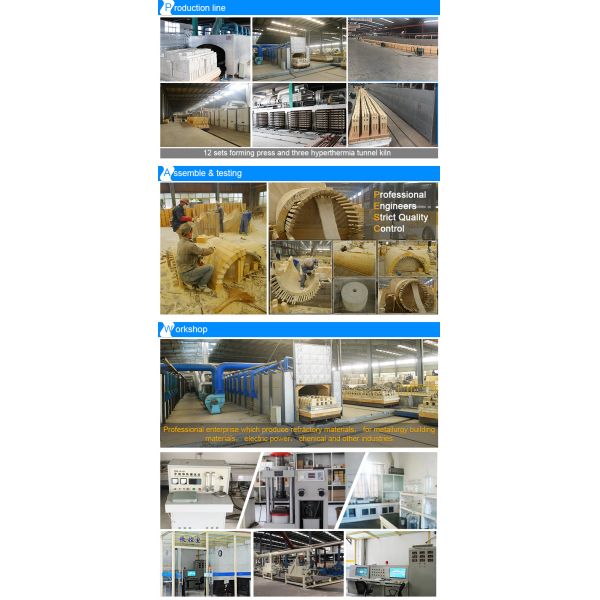 High Alumina Refractory Brick 55%–85% Al₂O₃ With High Refractorines