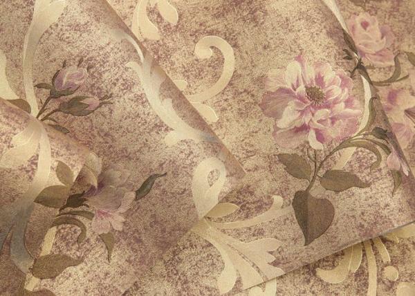 Romantic Floral Country Flower Wallpaper Removable Gold Foil Material 0.53*10M