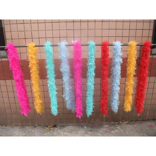 Marabu teñido y bufanda de plumas de avestruz rizada, bufanda de boa colorida 9-11 cm