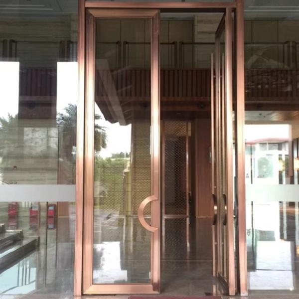 Stainless Steel Decorative Entry Door Exterior Double Security Door For House