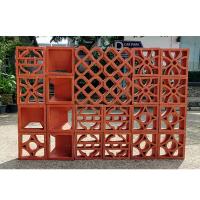 Cavité décorative de fleur de briques de terre cuite de Panel Red Decorative de barrière