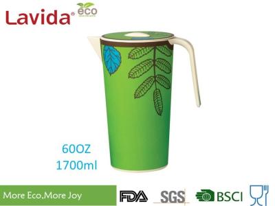Food Safe Shatter Proof Eco Plastic Juice Jug Pitcher With Decal Unbreakable