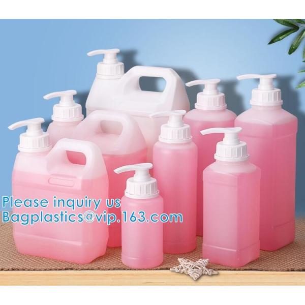Square Plastic Jug Container, Gallon Big Hdpe Plastic Juice Bottle Milk Bottle With Handle For Drinks Water